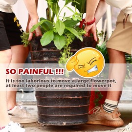 5 Pack Plant Caddy with Wheels Heavy Duty 13.5 Inch Metal Plant Stand on Wheels Plant dolly Rolling Plant Stand Plant Roller with Casters for Indoor and Outdoor with Plant Saucers, Bronze