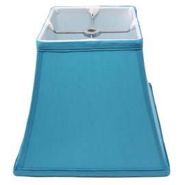 Urbanest Square 5.25x9x8" Softback Bell Lampshade, Faux Silk, Spider-Washer Fitter, Teal