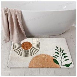 APROPHIC Boho Bathroom Rug 50 x 80 cm, Ultra Fine Microfibre Absorbent Bath Mat, Non-Slip and Washable Bath Mat, Suitable for Bathrooms, Showers and Laundry Rooms