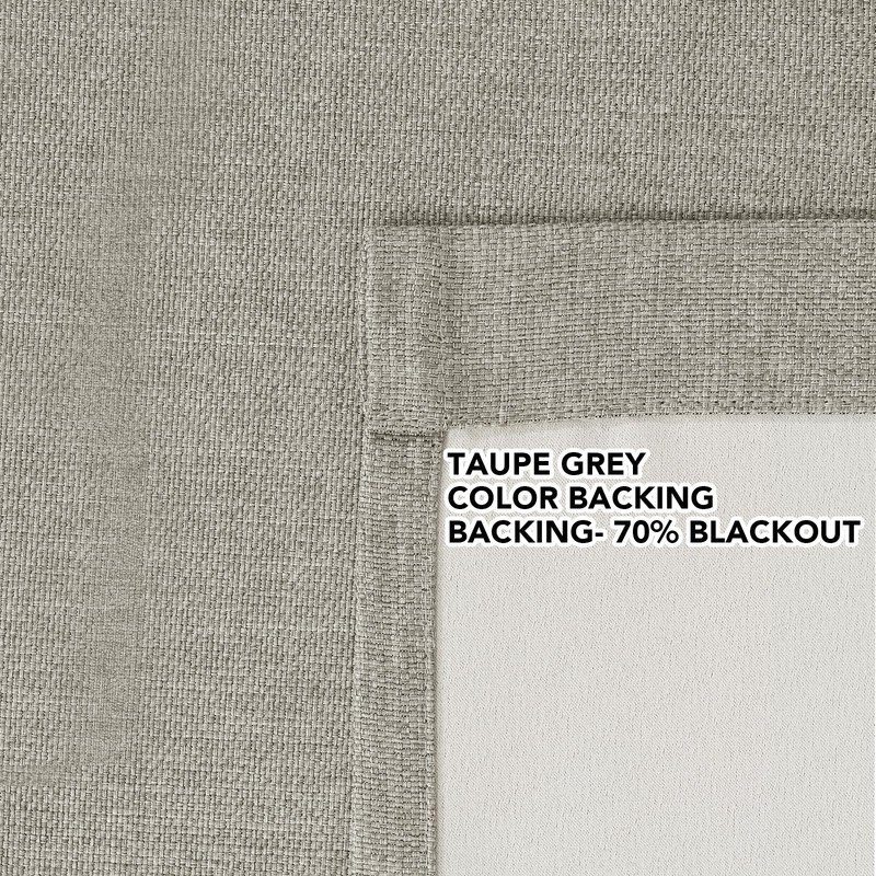 H.VERSAILTEX Linen Blackout Curtain 63 Inches Long for Bedroom/Living Room
