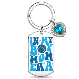 ICHRATI Boy Mom Birthday Gifts First Time Mothers Day Best New Moms ever Gift Idea for Women New Moms 1st Mother's Day Present in My Boy Mom Era Blue Keychain for Christmas Thanksgiving from Son Kids