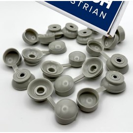 Grey Corrugated Roofing Plastic Screw Cover Strap Caps (50 Pack)