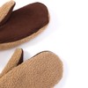 Harssidanzar Men's Sherpa Mitten Finger Liner Outdoor Mitt for Winter