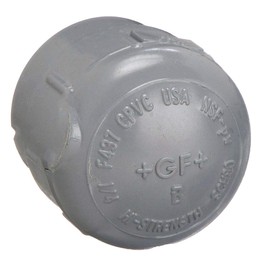 GF Piping Systems Schedule 80 CPVC Cap, 1/4" Pipe Size, FNPT Fitting Connection Type