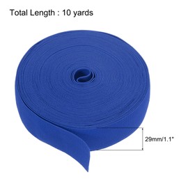 MECCANIXITY Elastic Bands for Sewing 1.1" 10 Yard Sapphire Blue Knit Elastic Spool High Elasticity for Wigs, Waistband, Pants