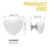 sourcing map 4 Packs Ceramic Drawer Knobs, Heart-Shaped Dresser Pulls,