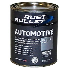 Rust Bullet - Automotive Rust Inhibitor Paint - Rust Preventive Protective Coating - No Topcoat Needed - Pint, Metallic Gray