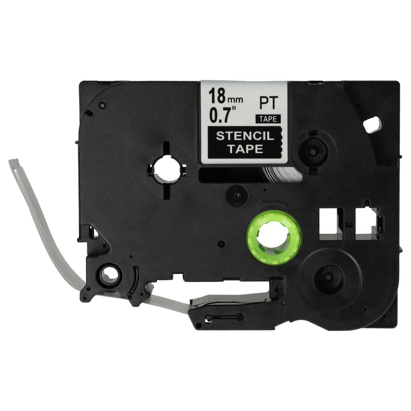 vhbw Stencil Tape White on Transparent for Label Devices Brother