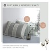 BISELINA 100% Washed Cotton Striped Duvet Cover Set 3pcs Bowknot
