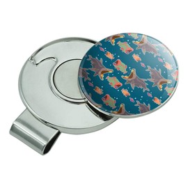 GRAPHICS & MORE Fish Eat Fish Food Chain Pattern Golf Hat Clip with Magnetic Ball Marker