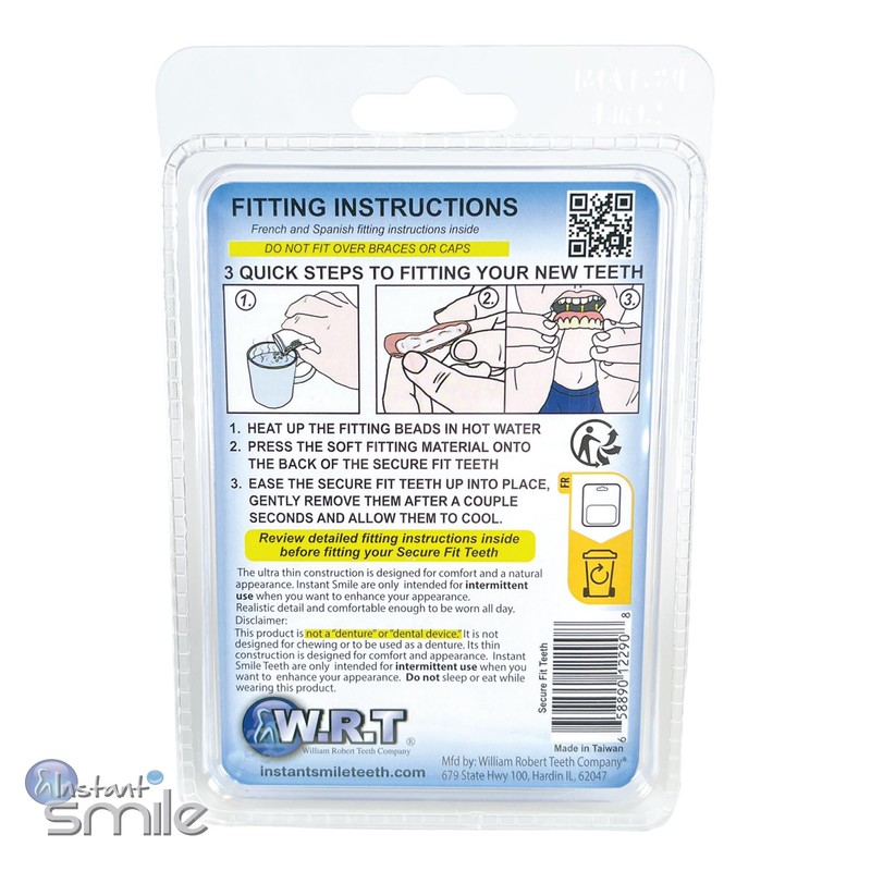 Instant Smile Secure Fit Upper Teeth Veneer -