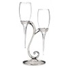 Hortense B. Hewitt Raindrop Shaped Champagne Toasting Flutes with Silver