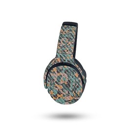 MightySkins Carbon Fiber Skin Compatible with Skullcandy Crusher ANC 2 - Muted Camouflage | Protective, Durable Textured Carbon Fiber Finish | Easy to Apply