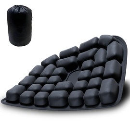 TumanLiving Inflatable 3D Travel Seat Cushion - Comfortable for Airplane, Car & Office Chair, Relieves Pain During Long Sitting