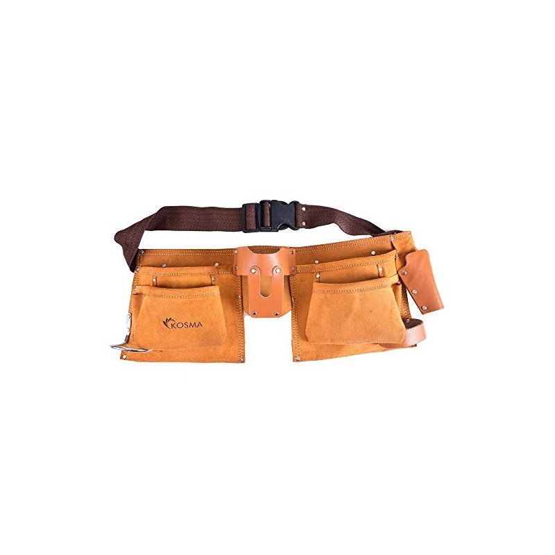 Kosma 11 Pocket Tool Belt Pouch Apron, Multi-Pockets Storage Organiser,