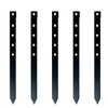 24Pcs Metal Garden Landscape Edging Stakes Black,10in anchoring Stakes Landscape