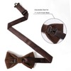 HOULIFE Men's Pre-tied Bowties Velvet Solid Color Adjustable Bow Tie