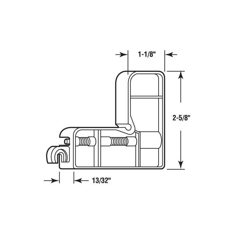Prime-Line B 712 Diecast Screen Door Corner (2 Pack), Mill