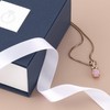 PEORA Solid 14K Rose Gold Created Pink Opal with Genuine