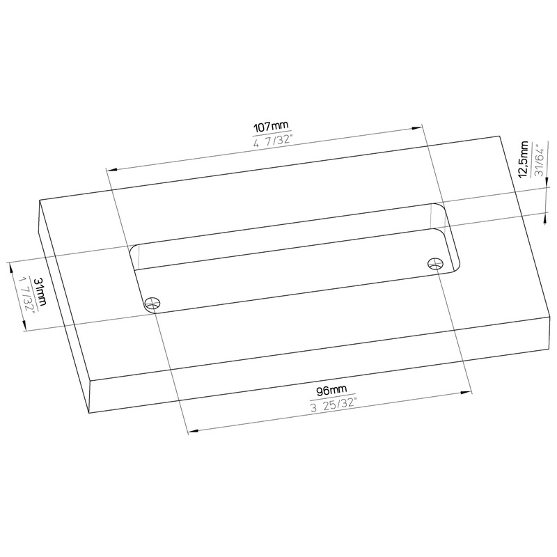 SIRO Inlet Fitting Shell Handle 2382 Metal Plain Black Matt