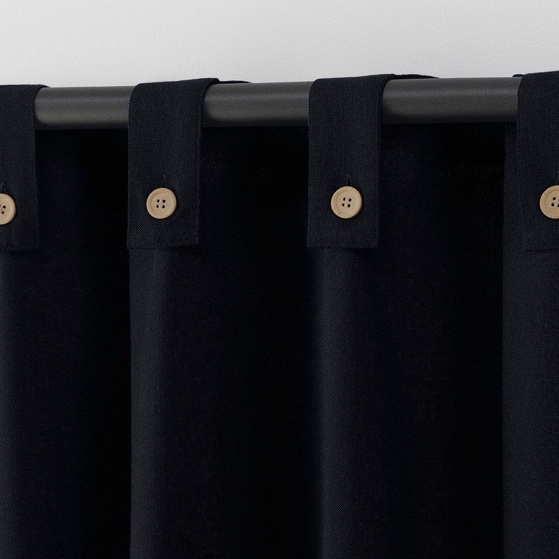 Archaeo Cotton Blend Button Tab Top Curtain, 40" x 63",