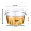 50 Pcs 5oz Reusable Aluminum Foil Cupcake Baking Cups Mini