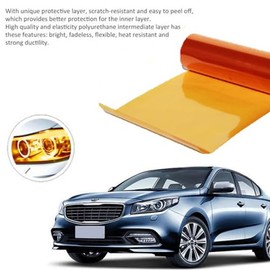 Car Headlight Tint Film, KACEPAR Chameleon Vinyl Wrap Car Protective Film for Headlights, Rear Light, Fog Light, Colour Changing Light Sticker, Orange - 30 cm x 100 cm