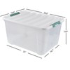 CadineUS 85 Quart Clear Storage Bins with Lids, 4 Pack