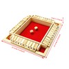 DC-BEAUTIFUL Shut The Box Dice Game, 2-4 Players Classic Board