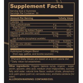 Lime Flavored Collagen Gummies – Supports Healthy Hair, Skin & Nails, 60 Count – Daily Beauty Supplement