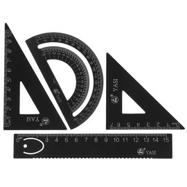 SAFIGLE 1 Set Drawing Ruler Metal Protractor Precision Ruler School Supplies Kit Ruler Set Drafting Tool Student Ruler Measuring Tool Office Drawing Ruler Mathematics Measurement Tool Selection Subjects