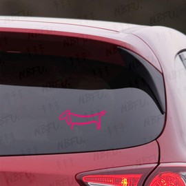 NBFU Dachshund Dog Pet (Pink) (Set Of 2) Premium Waterproof Vinyl Decal Stickers For Laptop Phone Accessory Helmet Car Window Bumper Mug Tuber Cup Door Wall Decoration