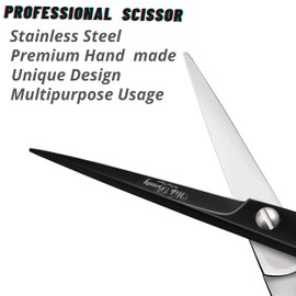 5.5" Hairdresser Scissors, Professional Hair Scissors Hairdressing Scissors for Salon, Barbers or Home Use, Light and Sharp (5.5 Left Handed Black)