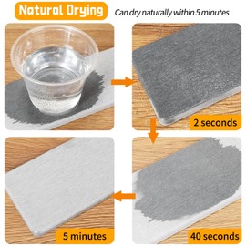 2pcs Water Absorbent Stone for Sink, Fast Drying Diatomite Soap Dish Mat, Diatomaceous Earth Absorbing Tray Coasters, Hand Soaps Saver Holder for Modern Home Bathroom, Kitchen, Plants, Toiletries Grey