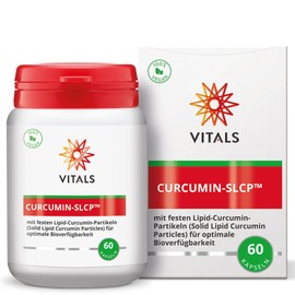 Vitals Curcumin SLCP - 60 Capsules, Vegan. With Solid Lipid Curcumin Particles (SLCP) for Optimal Bioavailability. For Anti-Inflammatory