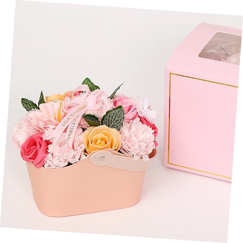 FOMIYES Fancy Soap Flower Basket Real Bath Flowers Set for