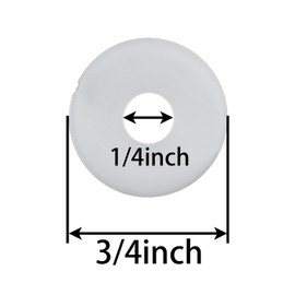 MEETOOT 20PCS Glass Shower Door Handle Towel Bar Standoff Cover Assembly Replacement Transparent Plastic Screw Flat Washer Gasket for Glass Door Decorative Project