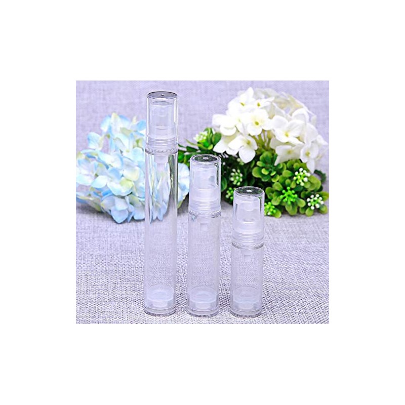VASANA 12 Empty Airless Vacuum Pump Bottles Refillable Plastic Cream