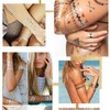 Festival Tattoos, 6 Sheets Temporary Tattoos, Metallic Flash Tattoos, Gold