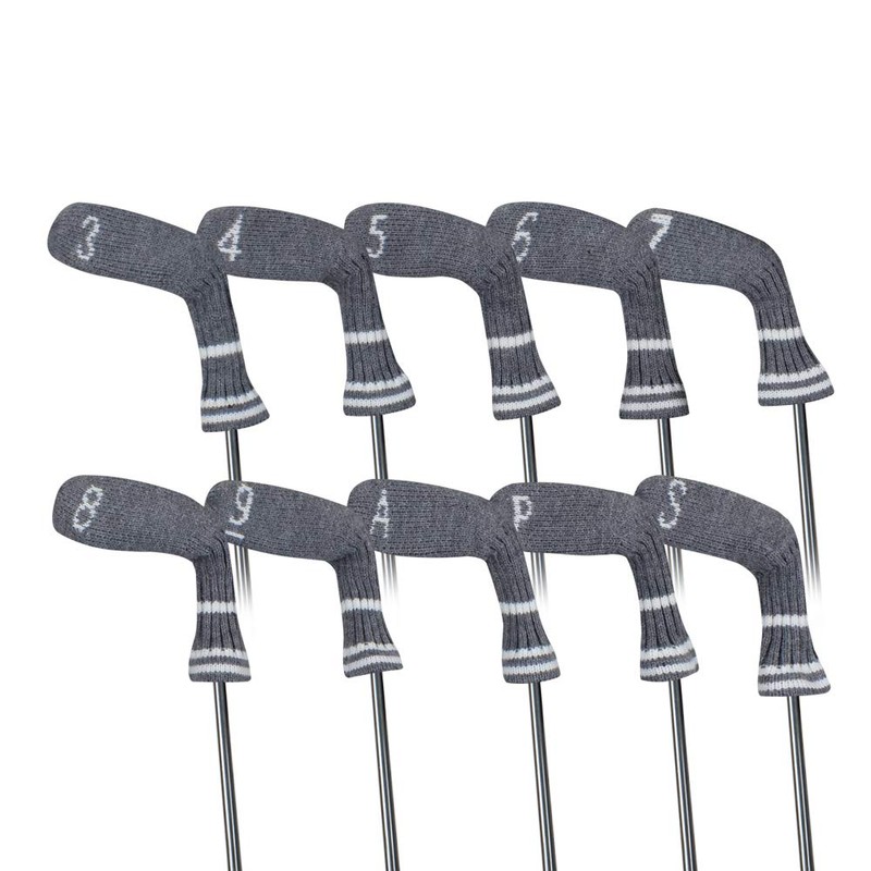 10 Pcs Golf Iron Covers Cuteness Knitted Socks Shape Washable