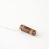 Tiger Eye Necklace, Healing Crystal Pipe Gemstone Pendant Necklaces, Natural