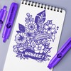 BIGTHUMB 3 Pcs Purple Jumbo Permanent Markers: 15mm Wide Tip