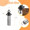 HARFINGTON Roundover Router Bit 1/2" Shank 1/2" Cut Diameter (1/4"
