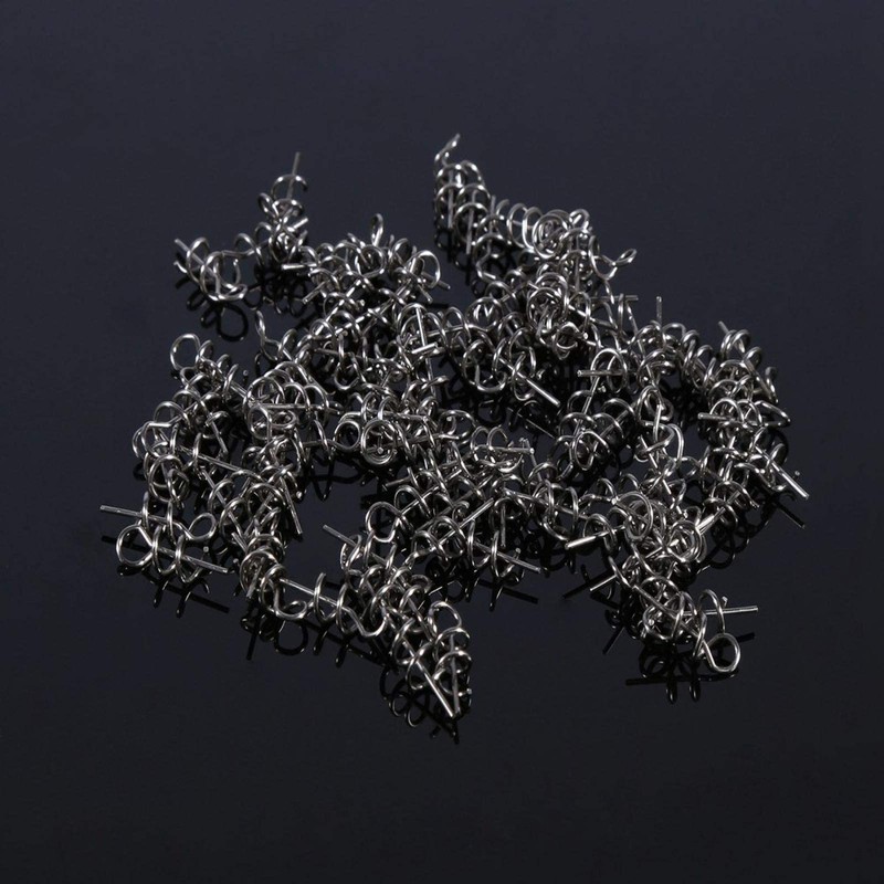 Pwshymi 100PCS/Bag Fishing Lure Spring Twist Lock Fishing Hook Centring