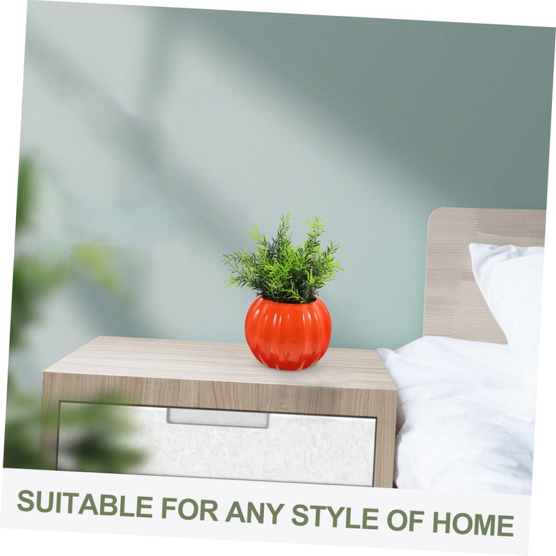 Outanaya Arrangement Vase Ceramic Pumpkin Shape Home Decor Stylish Modern