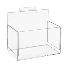 Single Display Bins in acrylic Finish for Slatwall and Wire Grid