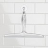 iDesign Bathroom Plastic Shower Wall Hook-Set of 2-Clear Squeegee