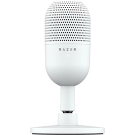 Razer Seiren V3 Mini Micrófono USB: Micrófono De Condensador - Supercardioide - Sensor De Toque para Silenciar con Indicador LED - Amortiguador - Compacto - PC, Discord, OBS Studio, XSplit - Blanco