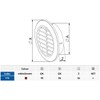Mini Circle Air Vent Grille Cover 70mm(2.75inch) Ducting White Ventilation