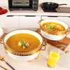 LIUYWYHCF Ceramic Casserole Dish with rack and Glass Lid, 2.2